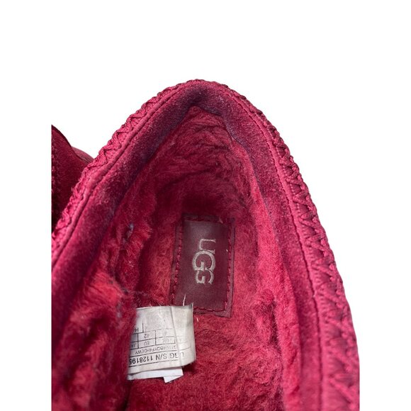 UGG Womens Red Tasman Chopd Suede Slip-On Mules Size 9 SKU 9024 - Picture 10 of 13
